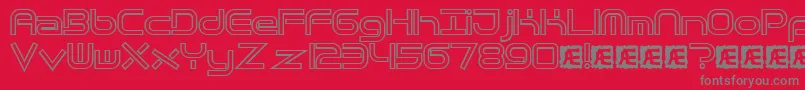 Quantfh Font – Gray Fonts on Red Background