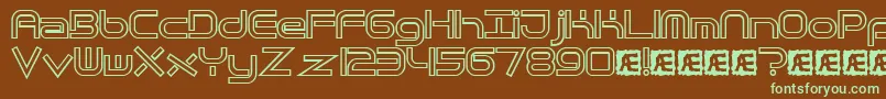 Шрифт Quantfh – зелёные шрифты на коричневом фоне