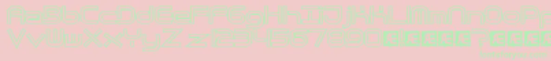 Quantfh Font – Green Fonts on Pink Background