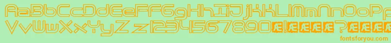 Quantfh Font – Orange Fonts on Green Background