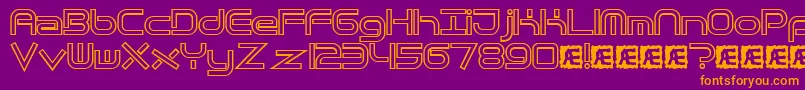 Quantfh Font – Orange Fonts on Purple Background