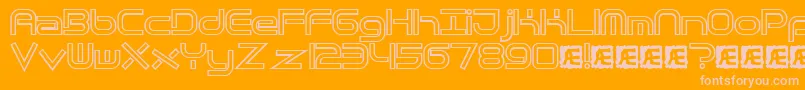 Quantfh Font – Pink Fonts on Orange Background