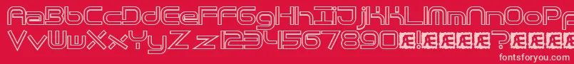 Quantfh Font – Pink Fonts on Red Background