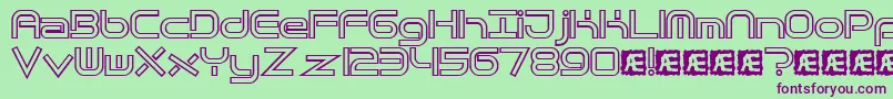 Quantfh Font – Purple Fonts on Green Background