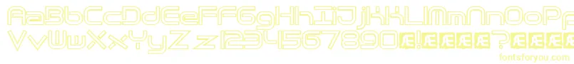 Quantfh Font – Yellow Fonts on White Background