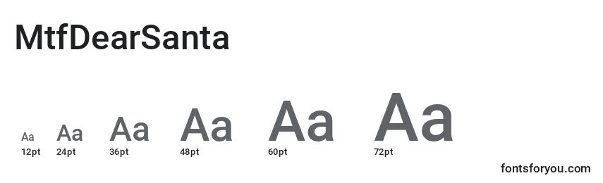 Размеры шрифта MtfDearSanta