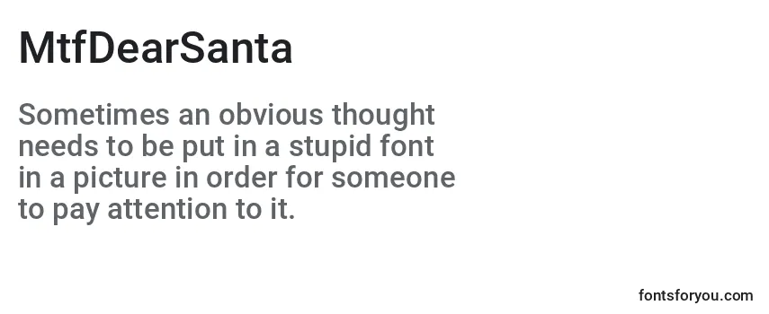 MtfDearSanta フォントのレビュー