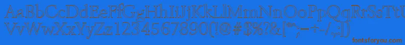 Подробнее о шрифте BelfastoutlineLightRegular Шрифт BelfastoutlineLightRegular – коричневые шрифты на синем фоне