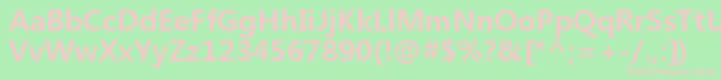 MalgunGothicBold Font – Pink Fonts on Green Background