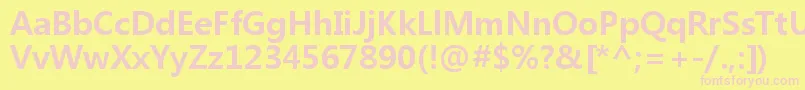 MalgunGothicBold Font – Pink Fonts on Yellow Background