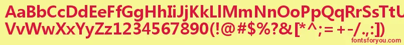 MalgunGothicBold Font – Red Fonts on Yellow Background