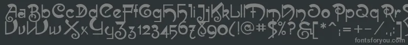フォントMuse – 黒い背景に灰色の文字