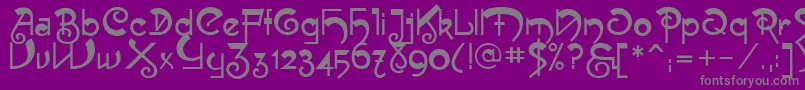 フォントMuse – 紫の背景に灰色の文字