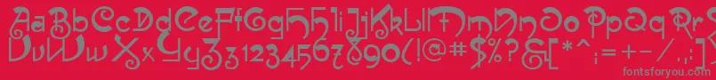 Muse Font – Gray Fonts on Red Background