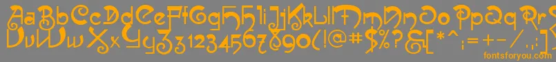 Muse Font – Orange Fonts on Gray Background