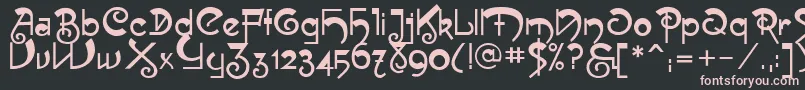Muse Font – Pink Fonts on Black Background