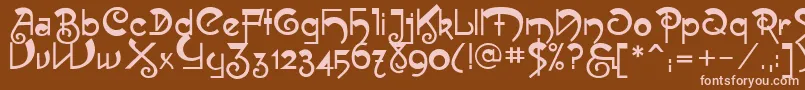 Muse Font – Pink Fonts on Brown Background