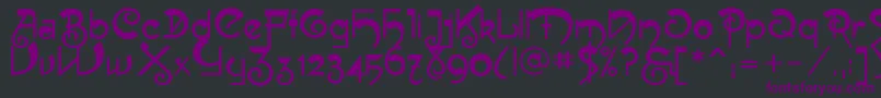 Muse Font – Purple Fonts on Black Background