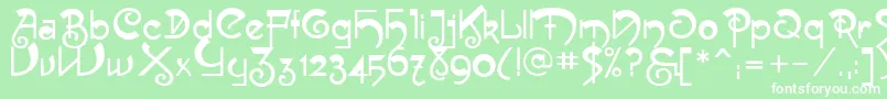 フォントMuse – 緑の背景に白い文字