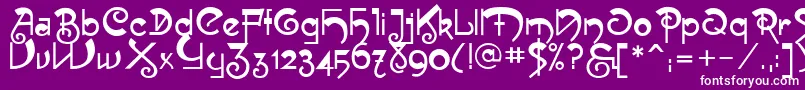 フォントMuse – 紫の背景に白い文字