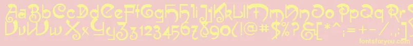 Muse Font – Yellow Fonts on Pink Background