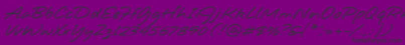 JotMediumHmk Font – Black Fonts on Purple Background