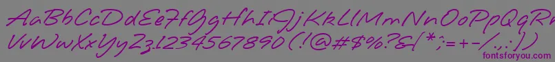 JotMediumHmk Font – Purple Fonts on Gray Background