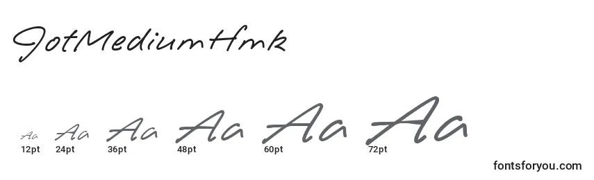 Размеры шрифта JotMediumHmk