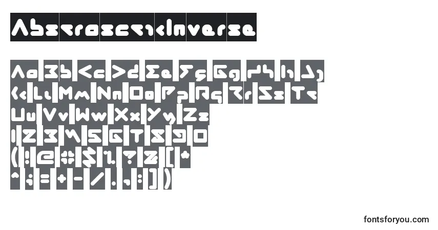 Шрифт AbstrasctikInverse – алфавит, цифры, специальные символы