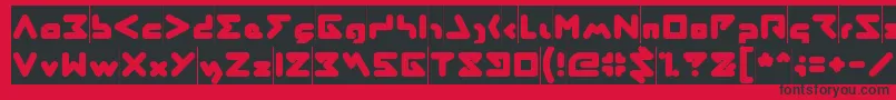 フォントAbstrasctikInverse – 赤い背景に黒い文字