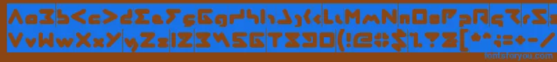 AbstrasctikInverse Font – Blue Fonts on Brown Background