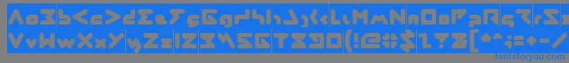 AbstrasctikInverse Font – Blue Fonts on Gray Background