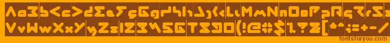 AbstrasctikInverse Font – Brown Fonts on Orange Background