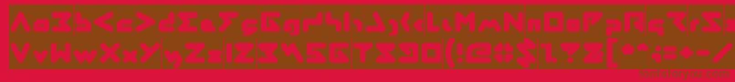 AbstrasctikInverse Font – Brown Fonts on Red Background