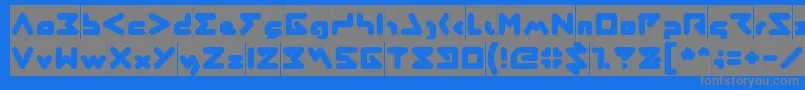 AbstrasctikInverse Font – Gray Fonts on Blue Background
