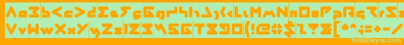 AbstrasctikInverse Font – Green Fonts on Orange Background