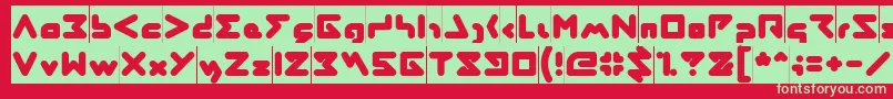 AbstrasctikInverse Font – Green Fonts on Red Background