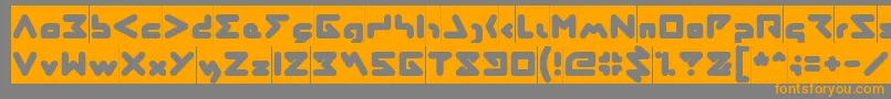 AbstrasctikInverse Font – Orange Fonts on Gray Background