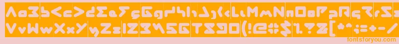 AbstrasctikInverse Font – Orange Fonts on Pink Background