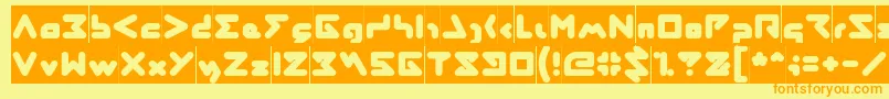 AbstrasctikInverse Font – Orange Fonts on Yellow Background