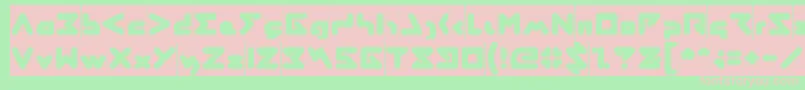 AbstrasctikInverse Font – Pink Fonts on Green Background