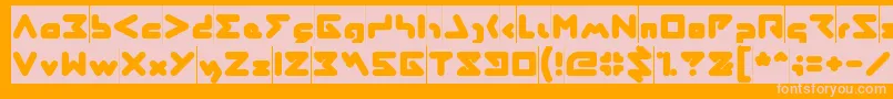 AbstrasctikInverse Font – Pink Fonts on Orange Background