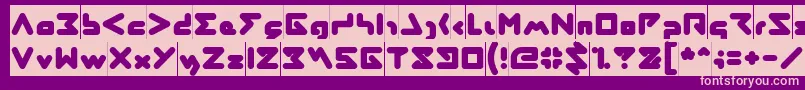 AbstrasctikInverse Font – Pink Fonts on Purple Background