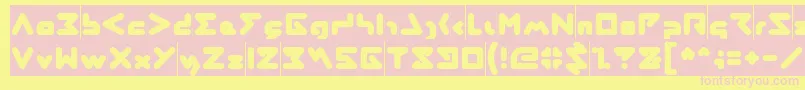 AbstrasctikInverse Font – Pink Fonts on Yellow Background