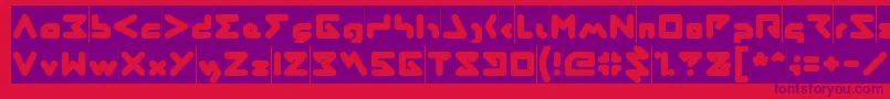 AbstrasctikInverse Font – Purple Fonts on Red Background