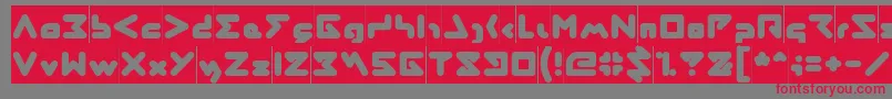 AbstrasctikInverse Font – Red Fonts on Gray Background