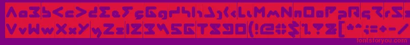 フォントAbstrasctikInverse – 紫の背景に赤い文字