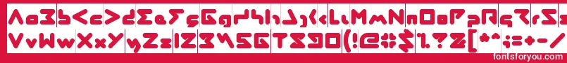 フォントAbstrasctikInverse – 赤い背景に白い文字