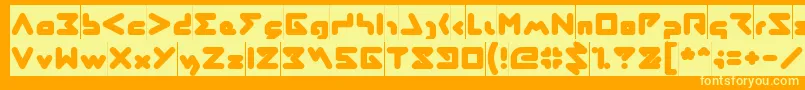AbstrasctikInverse Font – Yellow Fonts on Orange Background