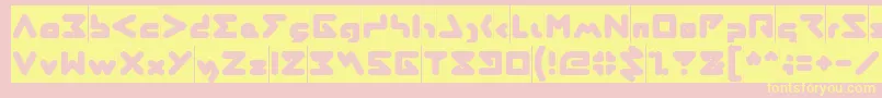 AbstrasctikInverse Font – Yellow Fonts on Pink Background